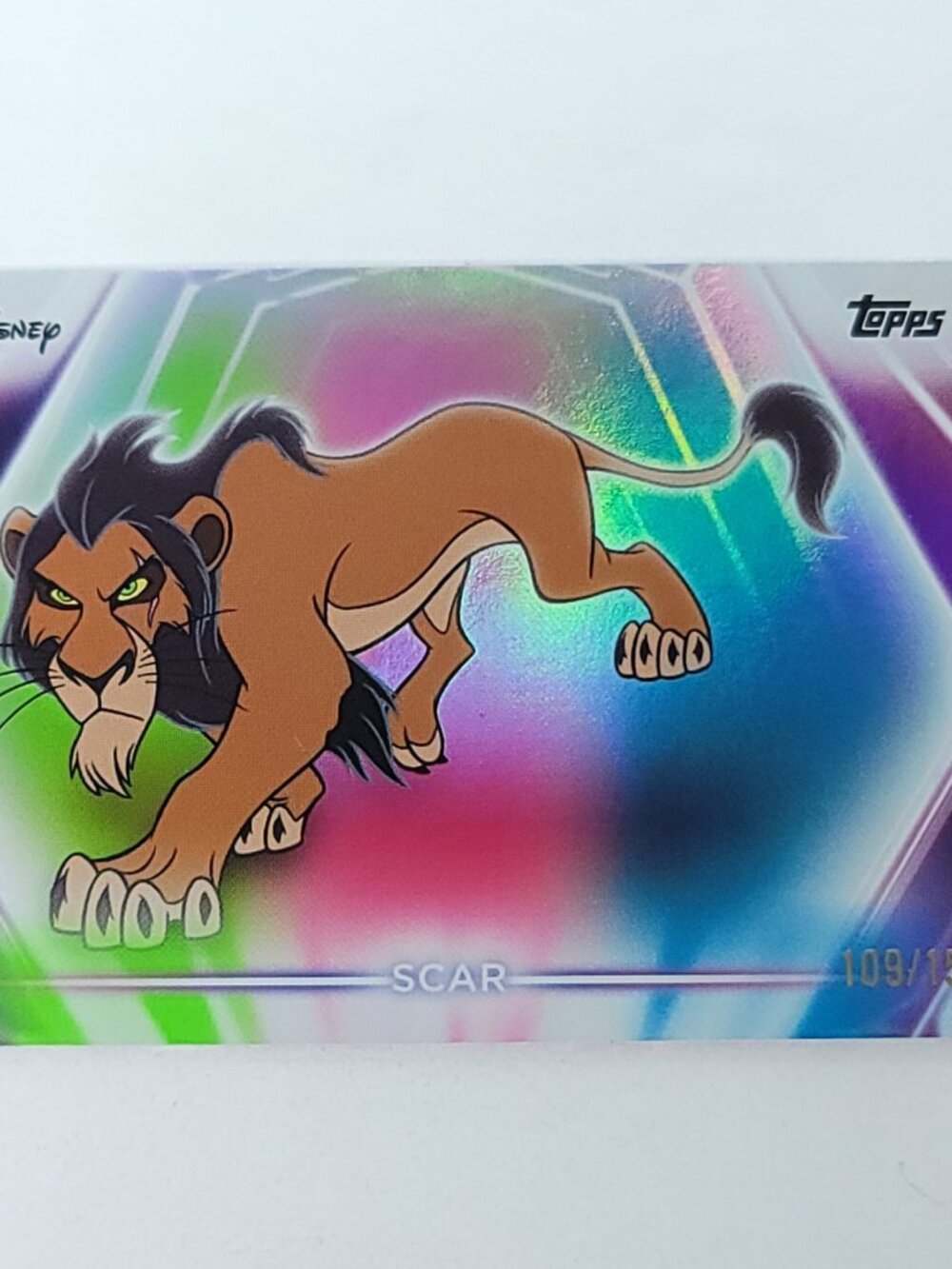 Scar Topps 2026 Disney Neon Holo Parallel Refractor Limited 109/150